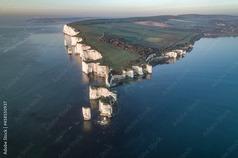 Old Harry Rocks A Chalk Cliff Feature of the UK Coastline