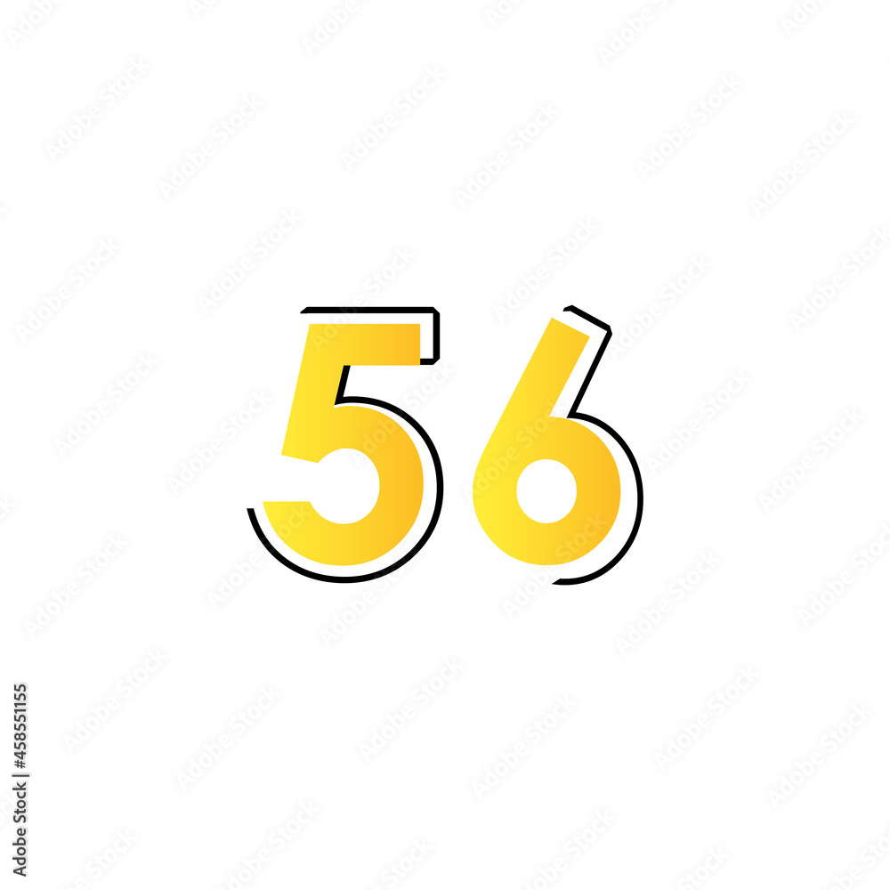 56 th anniversary event party. Vector illustration. numbers template for Celebrating. 56 th anniversary event party. Vector illustration. numbers template for Celebrating.