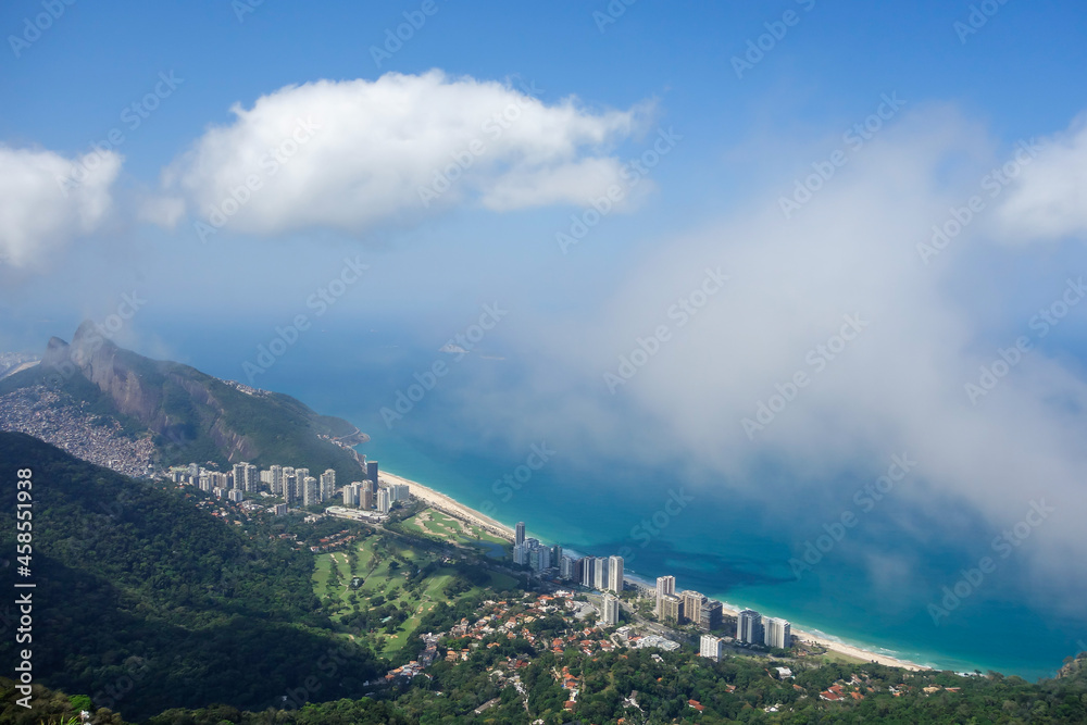 panoramic view of Rio de Janeiro coastline, Brazil