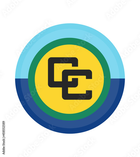Original and simple Caribbean Community (CARICOM) flag . 