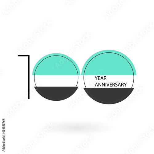 100 Year Anniversary Elegant Vector Template Design Illustration