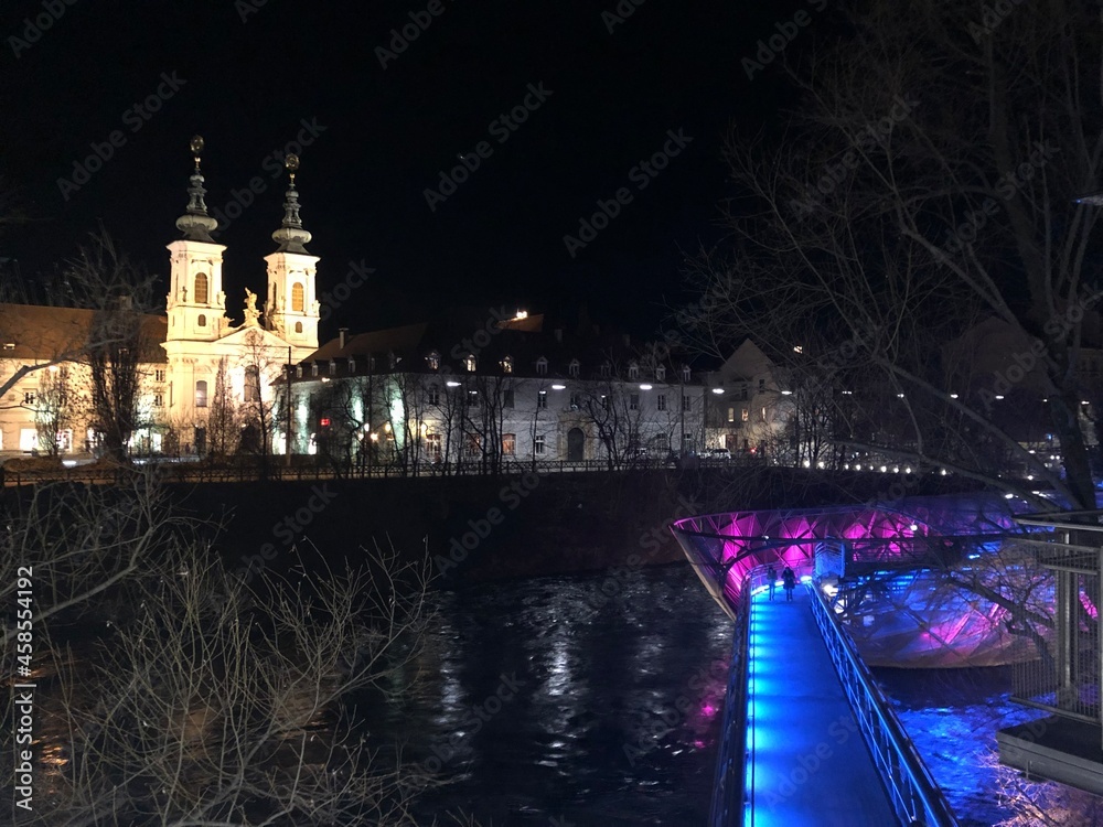 Fototapeta premium night view of the town