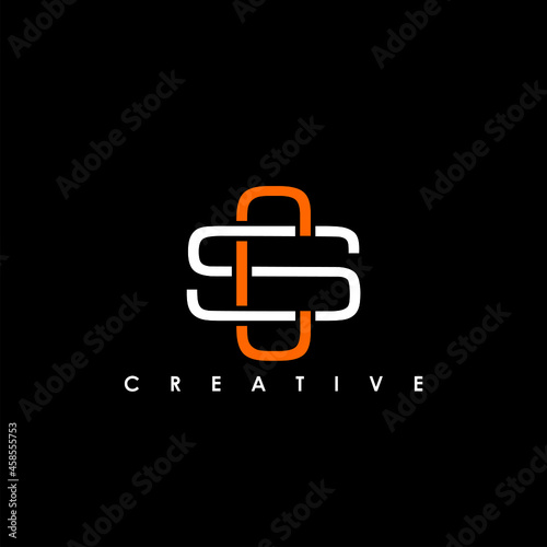 SC, CS Letter Initial Logo Design Template Vector Illustration