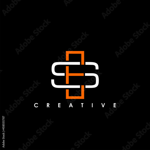 SE, ES Letter Initial Logo Design Template Vector Illustration