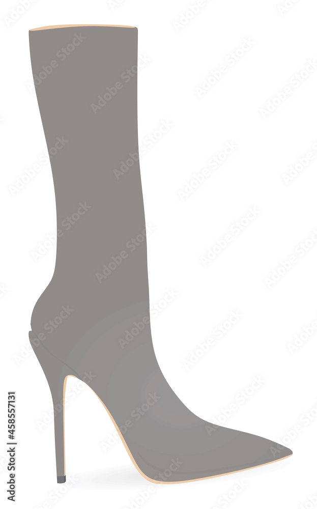 Women long boot. high heel. vector illustration Women long boot. high heel. vector illustration