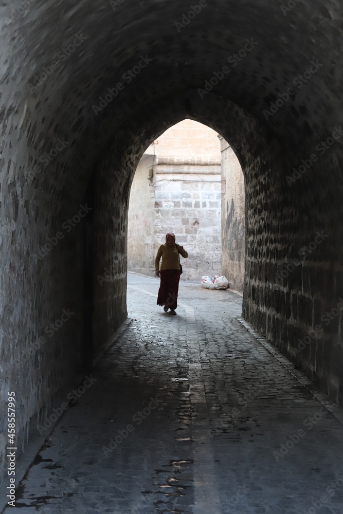 walking through the tunnel