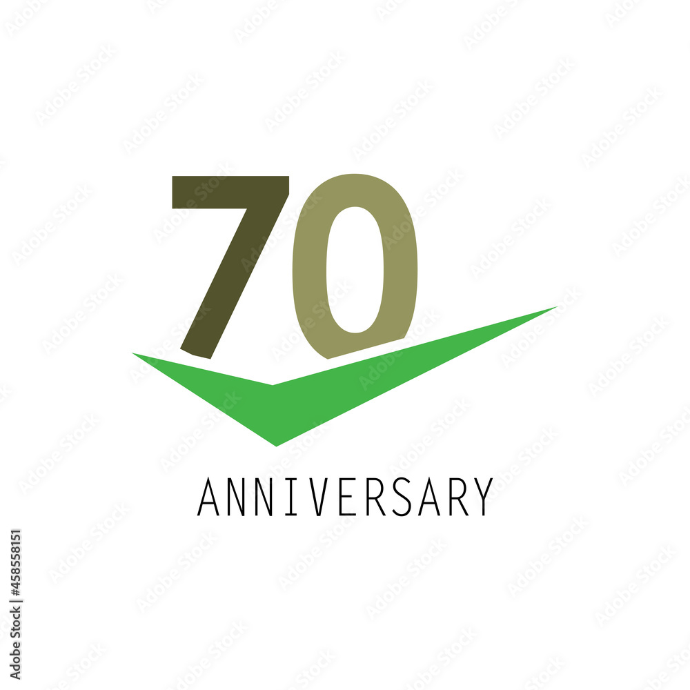 70 Year Anniversary Elegant Vector Template Design Illustration 70 Year Anniversary Elegant Vector Template Design Illustration