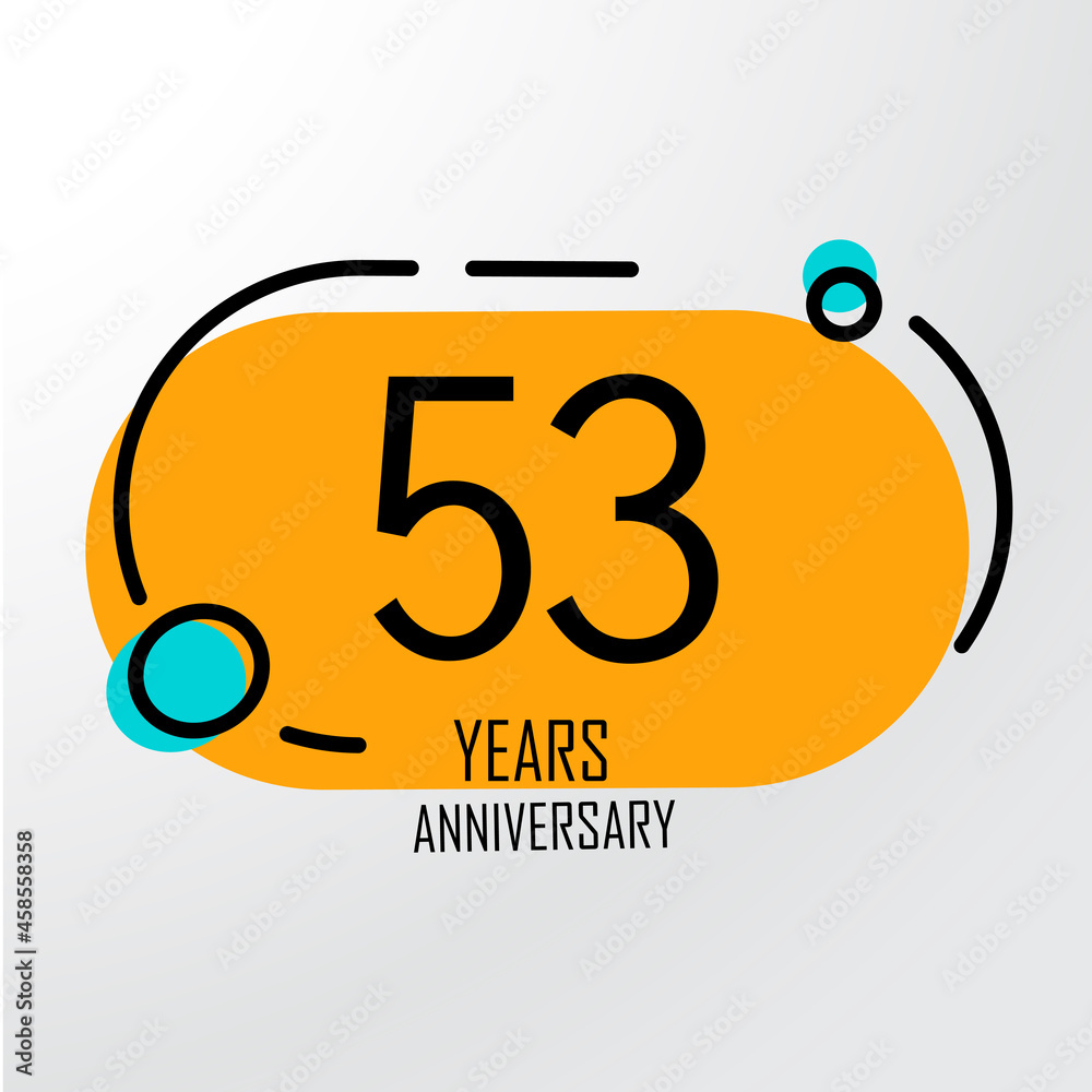 53 th anniversary event party. Vector illustration. numbers template for Celebrating. 53 th anniversary event party. Vector illustration. numbers template for Celebrating.