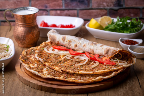 Turkish foods; Turkish pizz...
