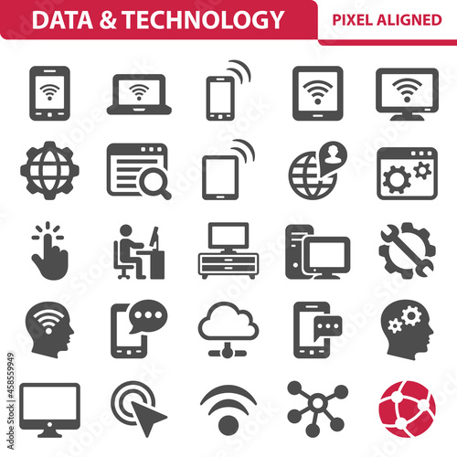 Data, Technology, IT Icons