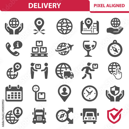Delivery, Warehouse, Shipping, Logistics Icons © 13ree_design