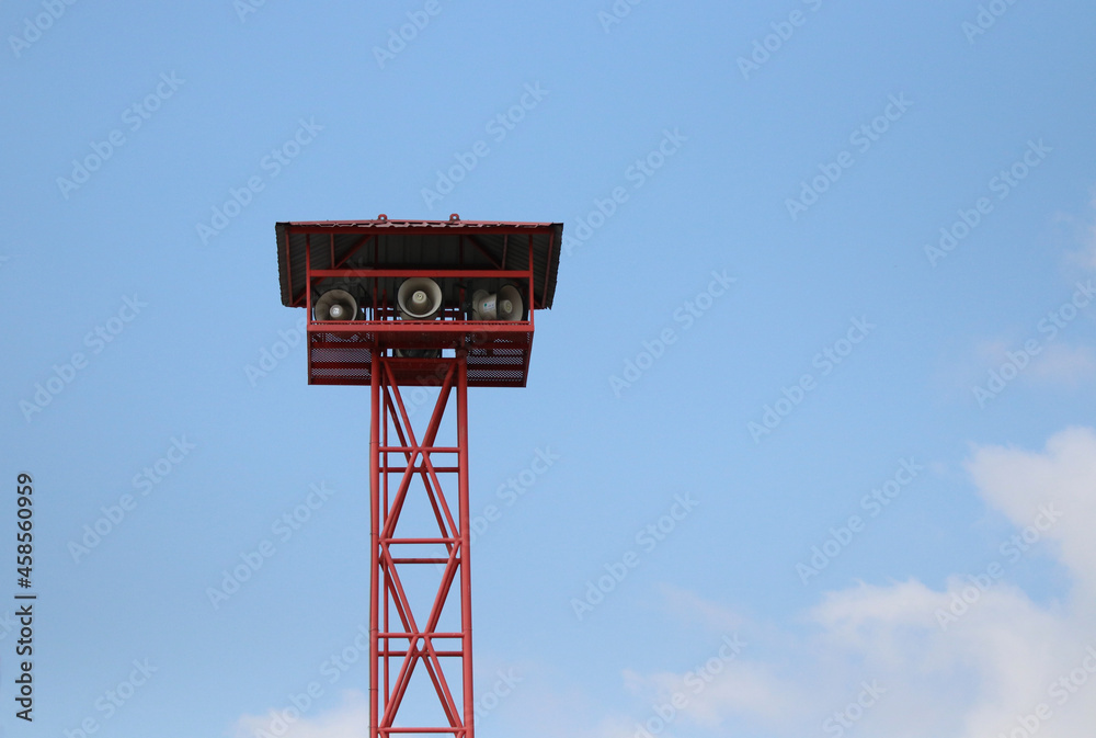 The broadcasting tower for village located in Thailand The broadcasting tower for village located in Thailand