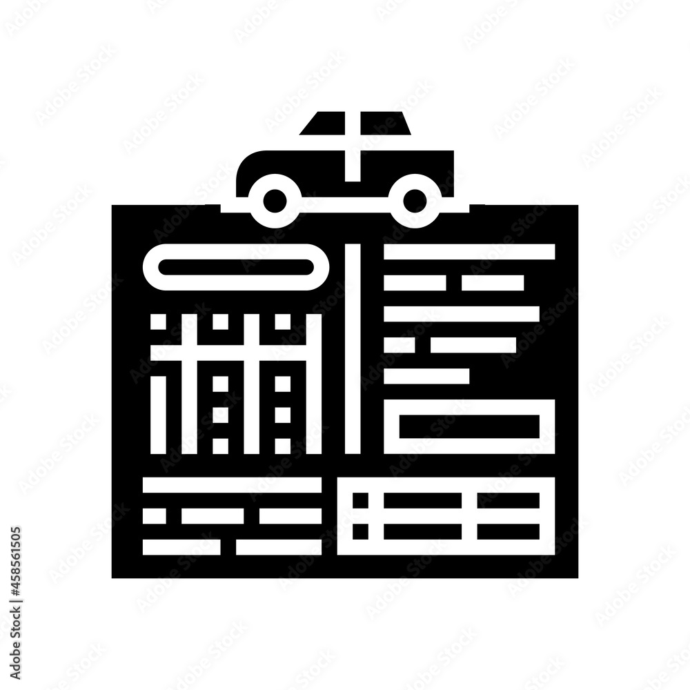 car service history glyph icon vector. car service history sign. isolated contour symbol black illustration car service history glyph icon vector. car service history sign. isolated contour symbol black illustration