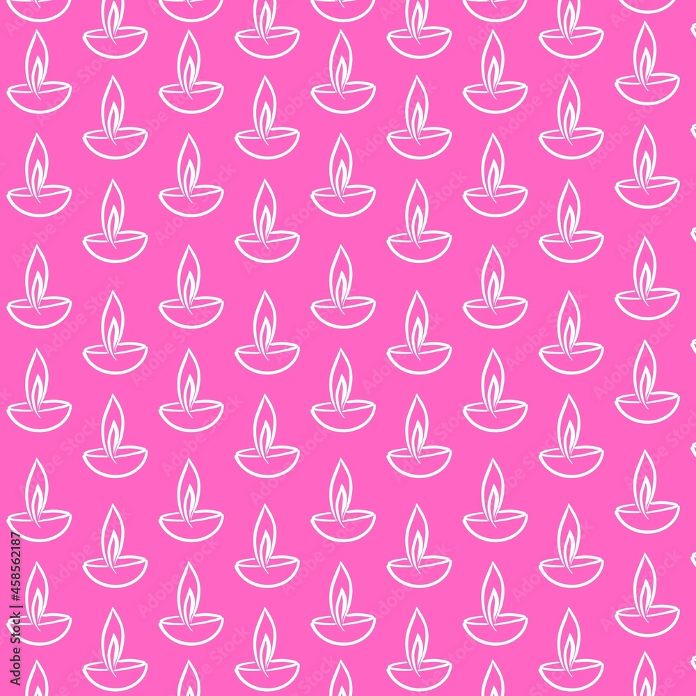 seamless pattern with white diyas seamless pattern with white diyas