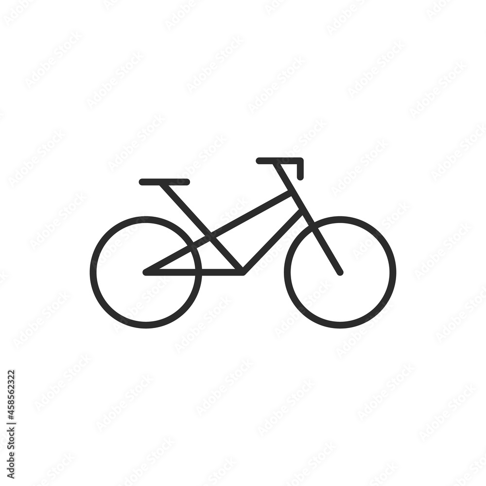 Bicycle icon. Bicycle icon isolated on white background. Road sign. Vector illustration Bicycle icon. Bicycle icon isolated on white background. Road sign. Vector illustration