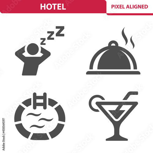 Hotel, Vacation Icons