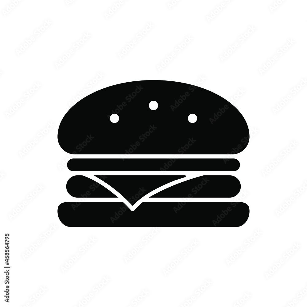 Burger icon vector. fast food illustration sign. hamburger symbol. cheeseburger logo.