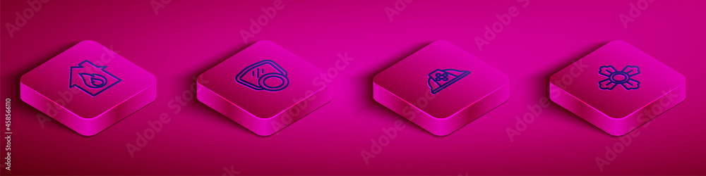 Set Isometric line Fire in burning house, Gas mask, Firefighter helmet and icon. Vector Set Isometric line Fire in burning house, Gas mask, Firefighter helmet and icon. Vector