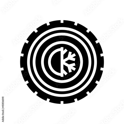 all season tires glyph icon vector. all season tires sign. isolated contour symbol black illustration