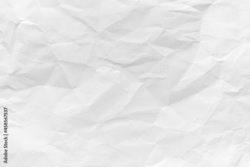 Fototapeta premium White crumpled paper texture background.