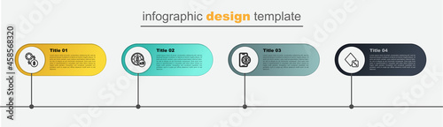Set line Game dice, Online poker table game, Casino chips and exchange on money. Business infographic template. Vector
