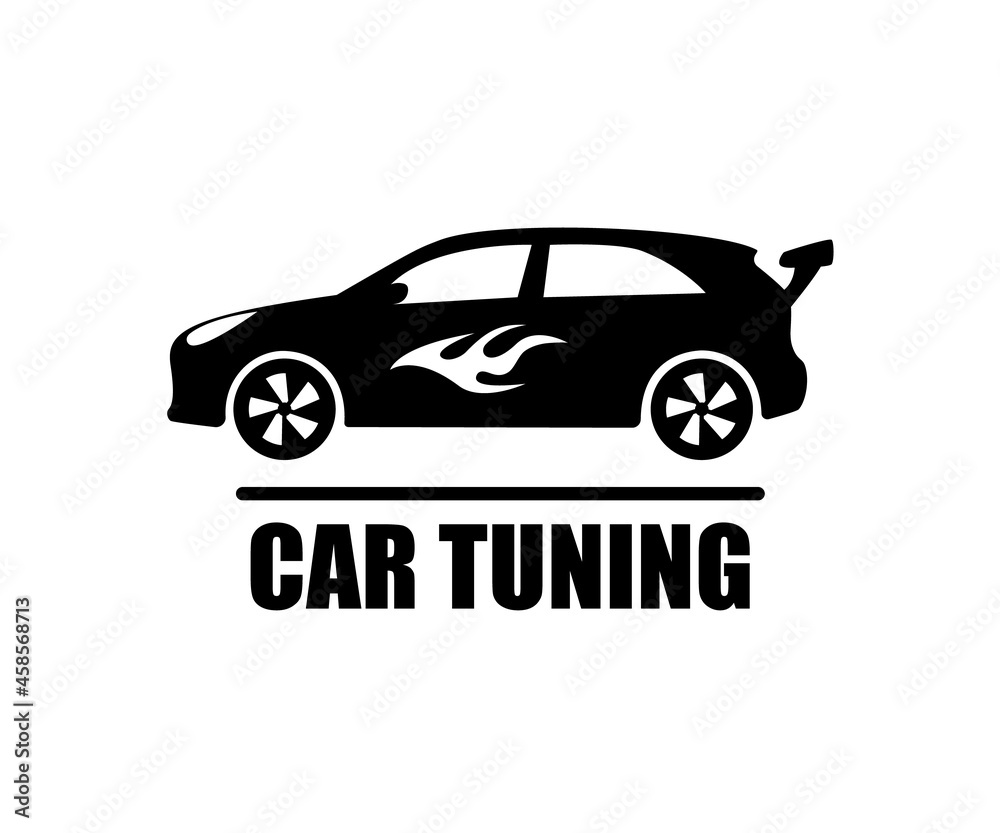 Car tuning icon. Vector logo design.