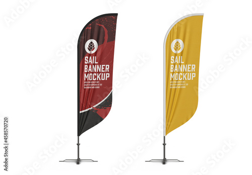 Flying Banner Mockup