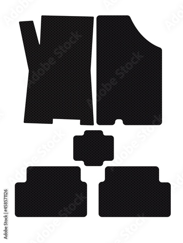 Eva black car mats vector
