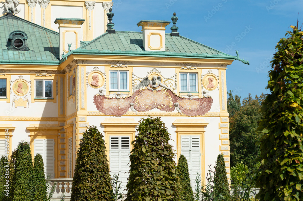 Pałac w Wilanowie, Warszawa, ogród - obrazy, fototapety, plakaty 