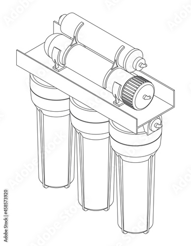 Vector drink water filter, reverse osmosis home system