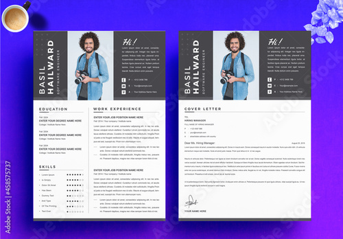 Professional Resume Layout with Cover Letter