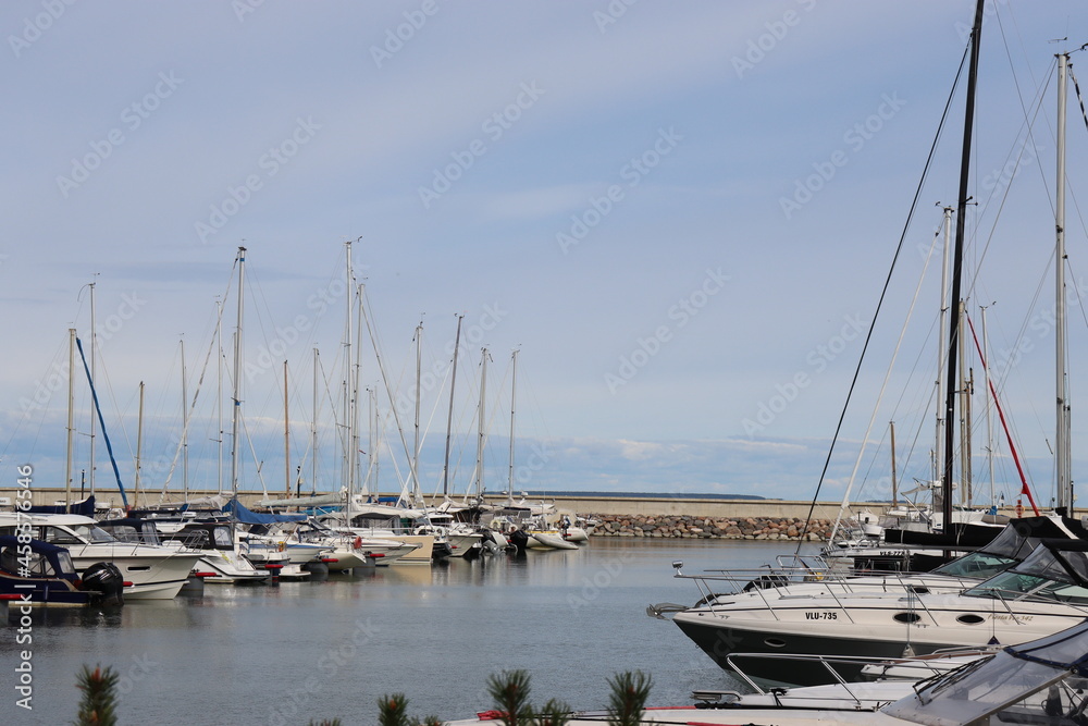 Yachts and boats in the harbor
