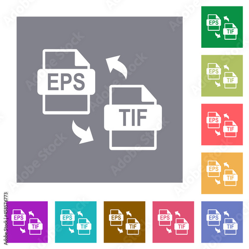 EPS TIF file conversion square flat icons photo