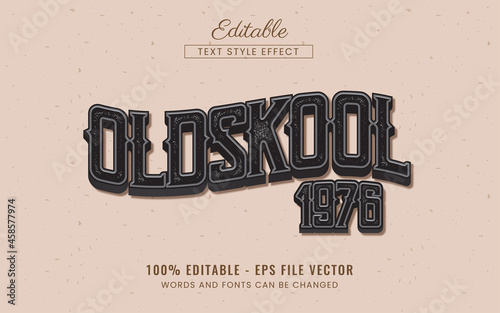 Oldschool with vintage style tect effect Premium Vector photo