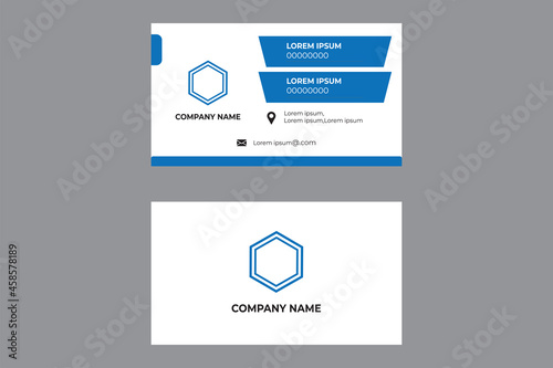 Creative and Clean Double-sided Business Card Template. Flat Design Vector Illustration.