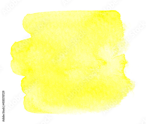 yellow watercolor stain hand drawn for banner background