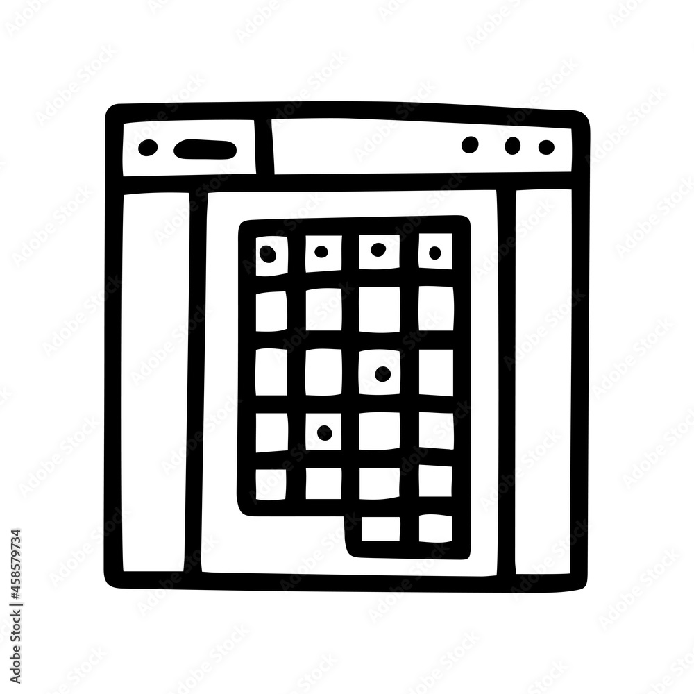 online tables line vector doodle simple icon