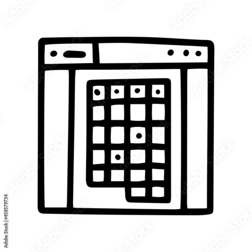 Obraz na płótnie online tables line vector doodle simple icon w salonie