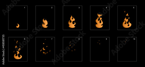 Dust explosion effect. dust explosion animation effect. Animation sprite sheet for games, cartoon or animation.