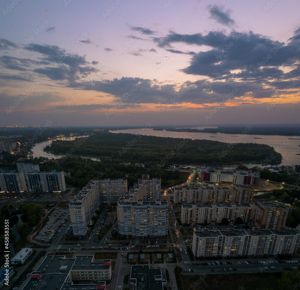 Fototapeta premium Aerial city view