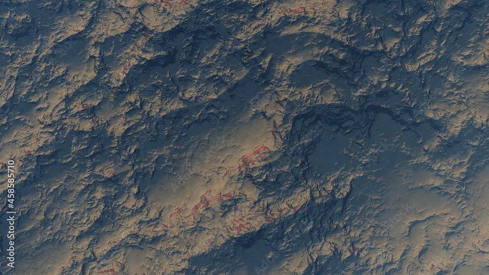 Fototapeta premium abstract aerial view, abstract cosmic texture, top view of alien planet, texture of the exo planet, abstract texture 3d render