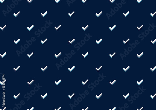 Tick right symbol vector. Tick right pattern wallpaper.