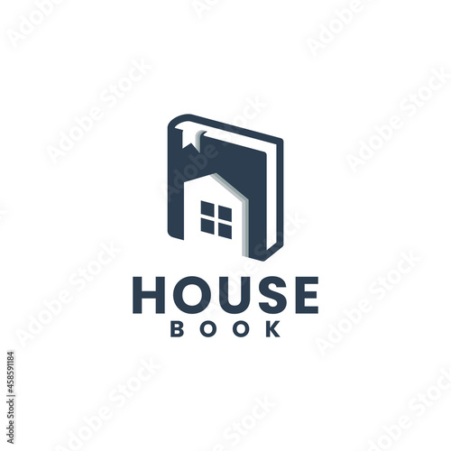 house book , education , logo template