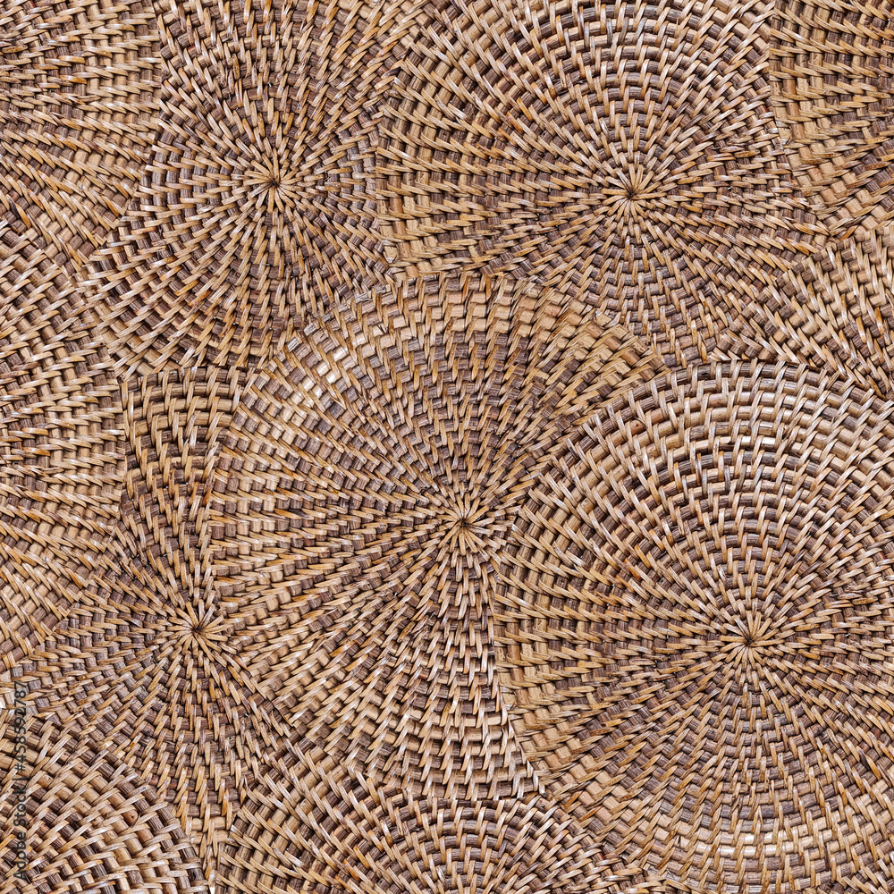 Fototapeta premium Abstract circular patern wicker texture and background