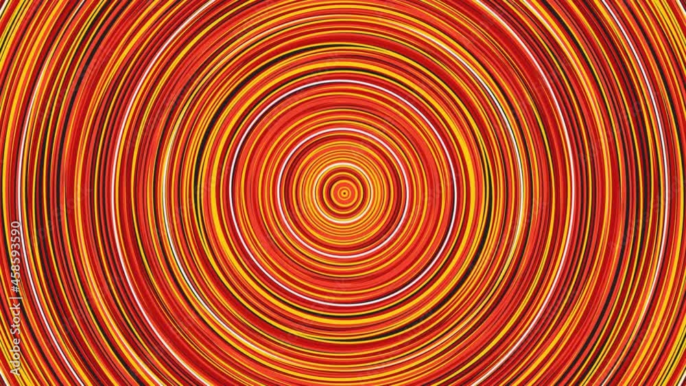 Concentric bright circles rotating, zoom in and out in endless loop Concentric bright circles rotating, zoom in and out in endless loop