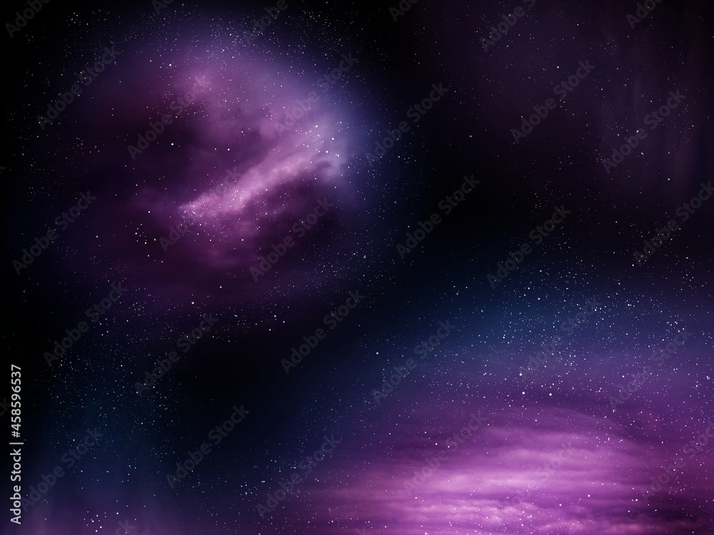 Space with nebula and stars. Colorful Starry Night Sky. Abstract background image of the universe. 
