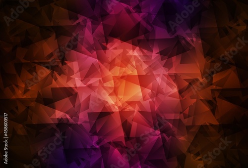 Dark Pink, Red vector polygonal background.