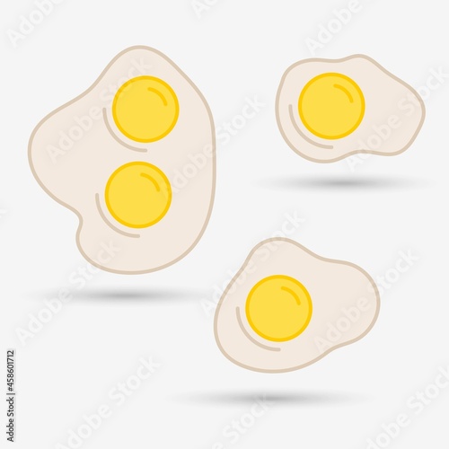 Omelet isolated object. Vector illustration.
