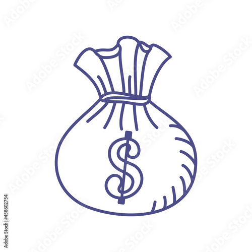 Sack with dollar sign doodle
