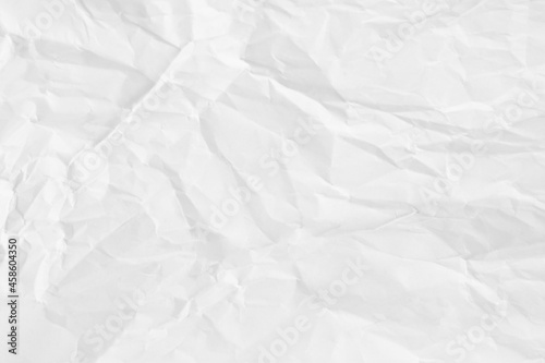 Crumpled paper background in classic white color